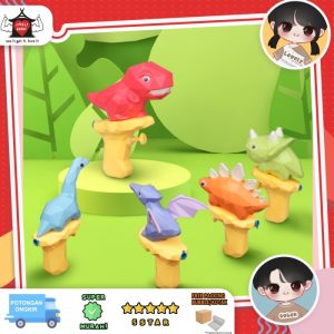 Mainan pistol air dinosaurus, Water gun dinosaurs mosaik, tembak air