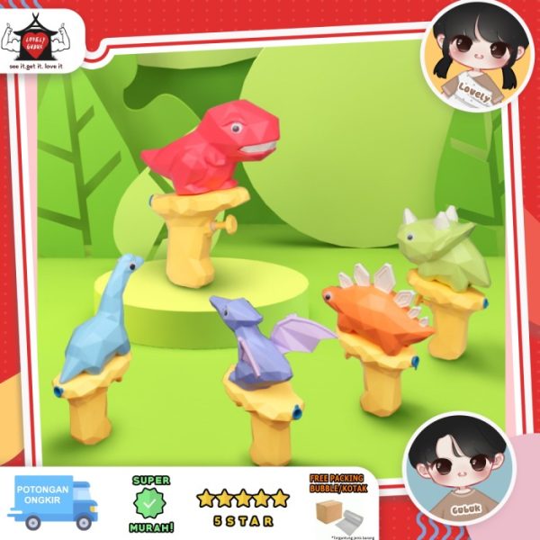 Mainan pistol air dinosaurus, Water gun dinosaurs mosaik, tembak air