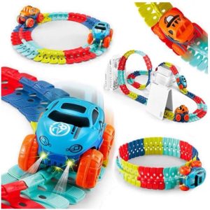 Mainan mobil changeable track car flexibility track DIY anti gravitasi