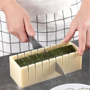 Cetakan sushi roll set panjang bulat hati persegi, Sushi mould set cut