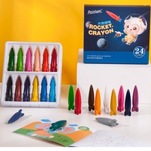 Crayon plastik roket anak, Krayon cat plastik model, Plastic Crayon