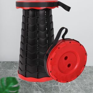 Kursi lipat bulat bisa atur ketinggian, Telescopic Stool Chair MRT