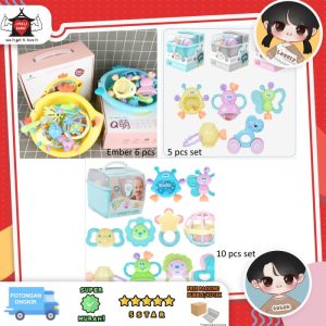 Mainan bayi, Mainan lonceng gigitan bayi, Teether bayi dengan kontaine