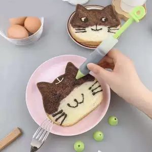 Pena silikon hias ukir coklat, Pena Spuit penghias kue bento