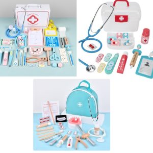 Mainan dokter kayu anak, Wooden doctor hospital dentist toy