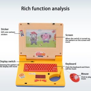 Mainan musik bentuk laptop komputer anak, Mainan musik lagu anak