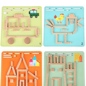 Mainan Math puzzle Creative Painting, Mainan berhitung tangkai rod