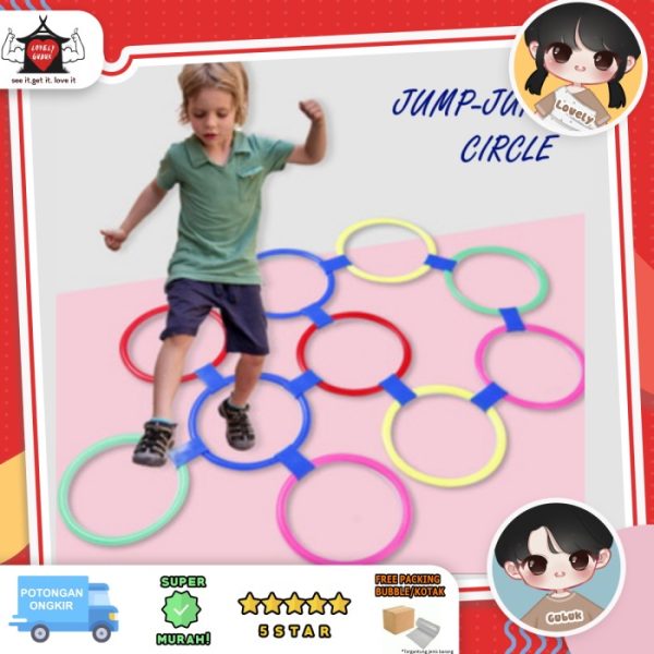 Mainan Jingkat Pincang Hopscotch, Hopscotch toys, Mainan loncat ring
