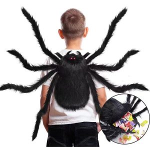 Mainan laba-laba halloween, Laba-laba usil candy pocket props foto