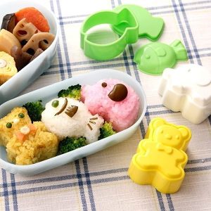 Cetakan bento nasi 3 in 1 beruang ikan gajah