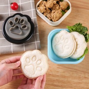 Cetakan roti sandwich jejak kaki paws, Cetakan bento Paws Roti Bekal