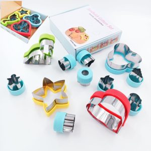 Cetakan Kue Roti Buah bentuk Dino Bear Lucu, Set Sandwich cutter.