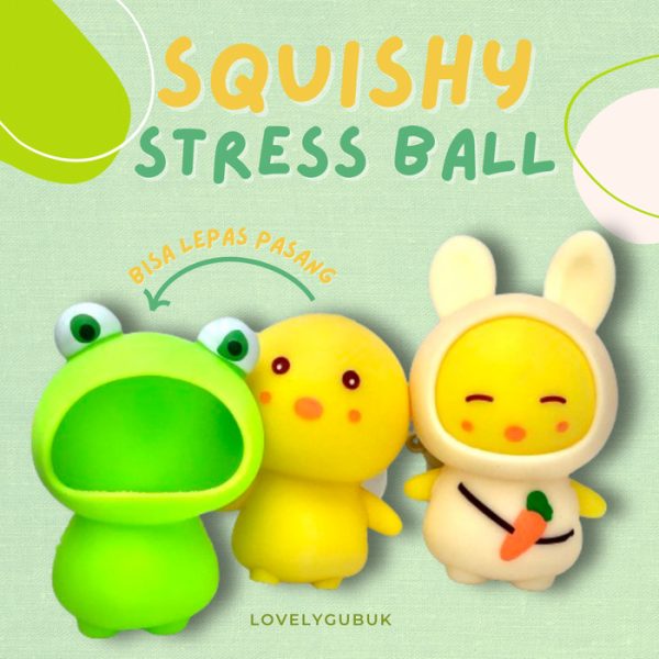 Mainan squishy lentur lucu, Squishy Penghilang Stress Boba Little Duck