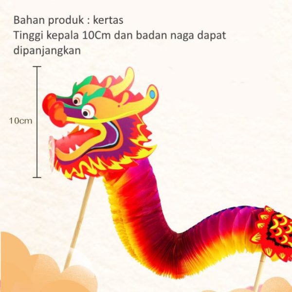 Mainan Craft Kerajinan Naga Barongsai Berbahan Kertas - Image 2