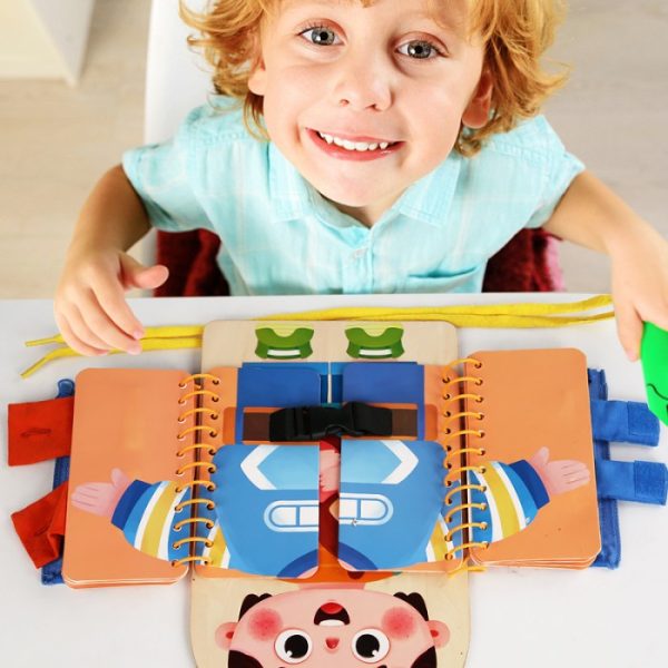 Buku busy book montessori quiet book latih motorik halus life skill - Image 3