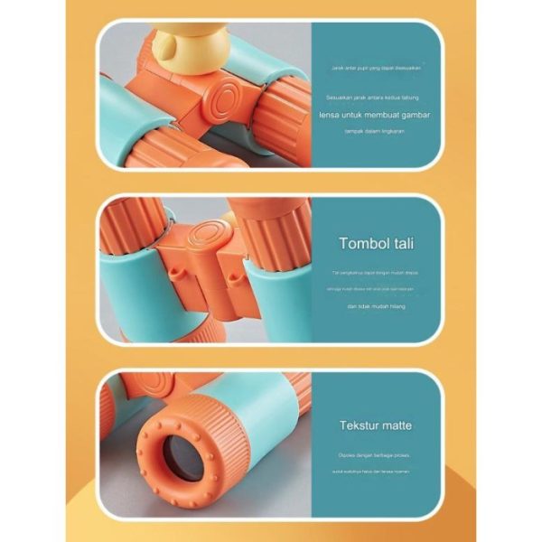 Mainan binocular teropong peluit 2 in 1 anak, Cute Children Binocular - Image 5