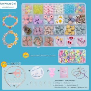 Mainan kerajinan keterampilan tangan gelang anak, DIY aksesoris anak manik-manik