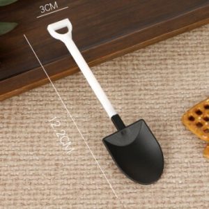 Sendok plastik dessert model sekop, Sendok Garpu Dessert Shovel lucu unik