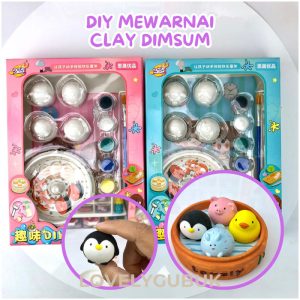 Mainan DIY mewarnai clay dimsum, Mainan art and craft kreatifitas anak
