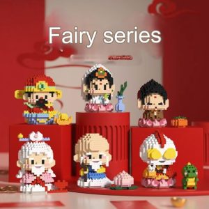 Mainan Mini Bricks Seri Fortune Blessing, Mainan Building Block 3D
