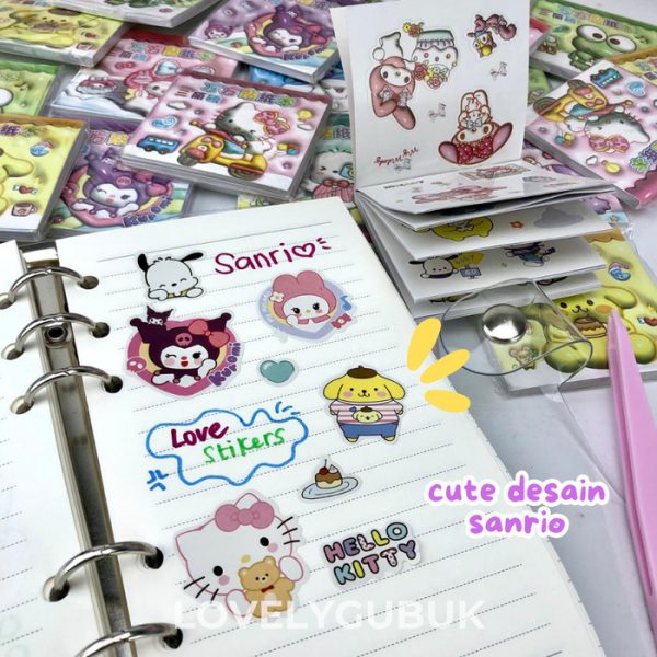 Buku stiker kecil kuromi cinnamoroll, Mini sticker book, Stiker lucu anak - Image 2