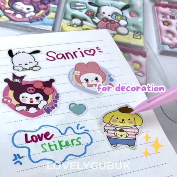 Buku stiker kecil kuromi cinnamoroll, Mini sticker book, Stiker lucu anak - Image 5