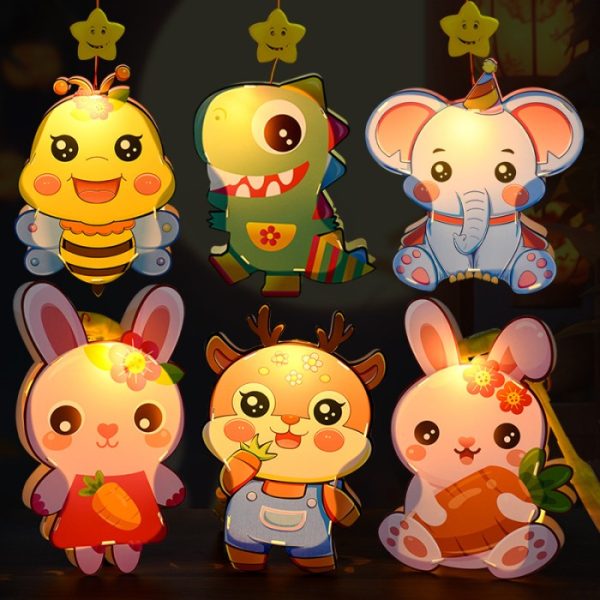 Lantern DIY kartun anak musik, Mainan lampion lampu mooncake festival