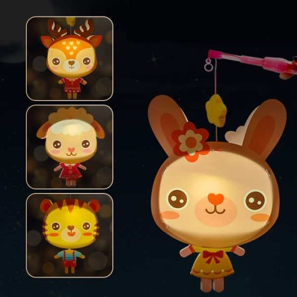 Lantern DIY kartun anak musik, Mainan lampion lampu mooncake festival - Image 5