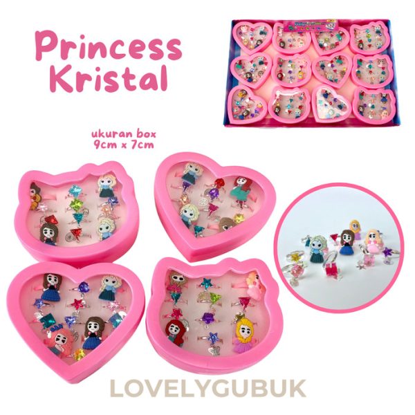 Cincin mainan anak princess kristal, Cincin anak putri - Image 6