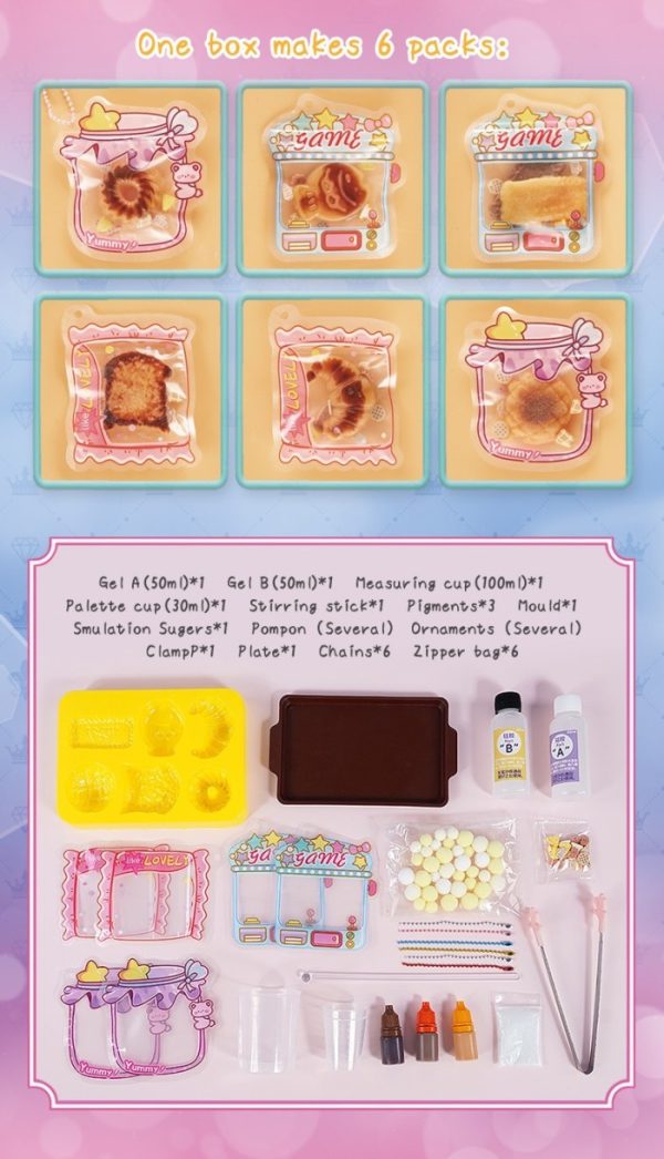 Mainan DIY Mini food, Mainan art and craft Squishy Silica Pinch Kit - Image 2