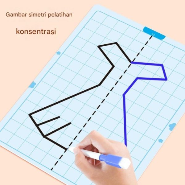 Kartu Gambar Simetri Latihan Kreativitas & Logika Anak, Symmetrical Art drawing - Image 7