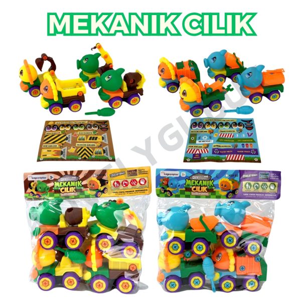 Mainan Bongkar Pasang DIY Mekanik Konstruksi Cilik Plant Zombie - KGP08 KGP09 KGP10 KGP81 KGP82 KGP83
