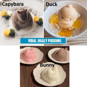 Cetakan Puding jiggly bunny pudding, Es Batu, Jelly bahan Silikon bentuk bebek, alpaca, Cetakan Lilin berbahan silicon, Pudding Mould