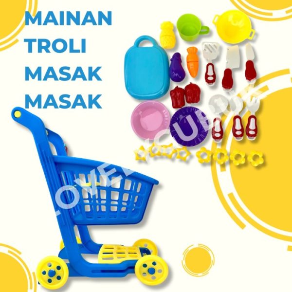 Mainan Trolly Masak - Masak, Mainan keranjang belanja KGP89 KGP88 - Image 4