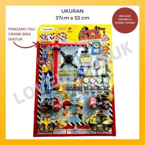 Mainan Anak Tower Crane Seri Konstruksi, Mainan konstruksi Dan Rambu KGP607 KGP67