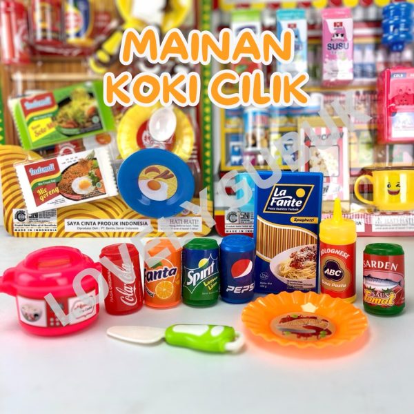 Mainan Masak Masakan Dapur Mie Goreng Jus Kaleng Koki Cilik Warmindo KGPSIM931 932 933