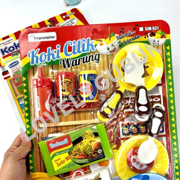 Mainan Masak Masakan Dapur Mie Goreng Jus Kaleng Koki Cilik Warmindo KGPSIM931 932 933 - Image 2