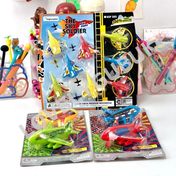 Pesawat Plastik Mainan Diecast Pullback Anak Koleksi Pesawat Superhero The Sky Soldier - KGP382 385 - Image 2