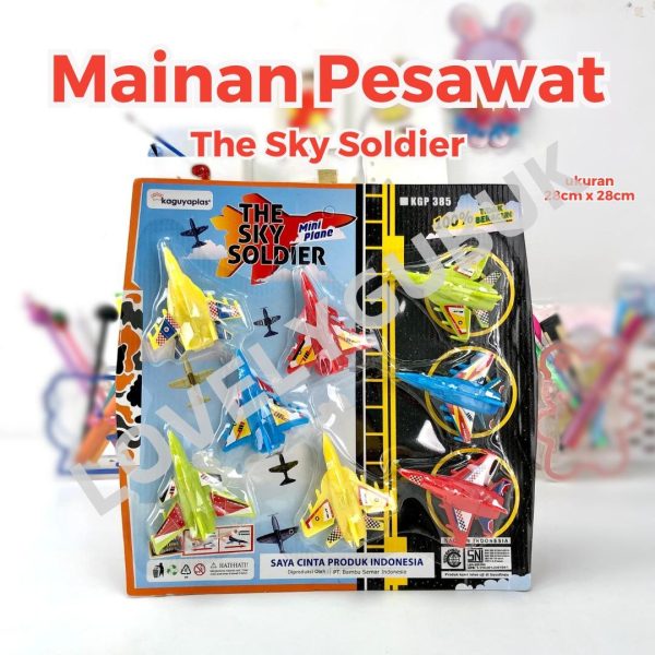 Pesawat Plastik Mainan Diecast Pullback Anak Koleksi Pesawat Superhero The Sky Soldier - KGP382 385 - Image 4