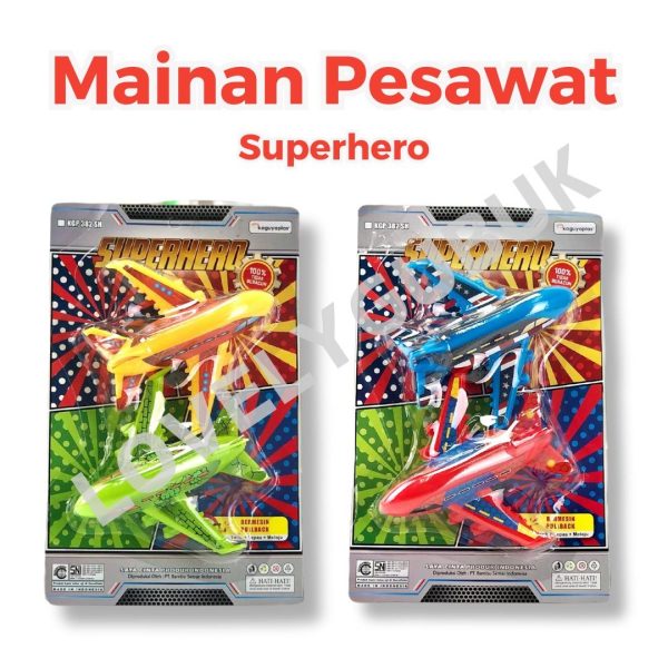 Pesawat Plastik Mainan Diecast Pullback Anak Koleksi Pesawat Superhero The Sky Soldier - KGP382 385 - Image 7