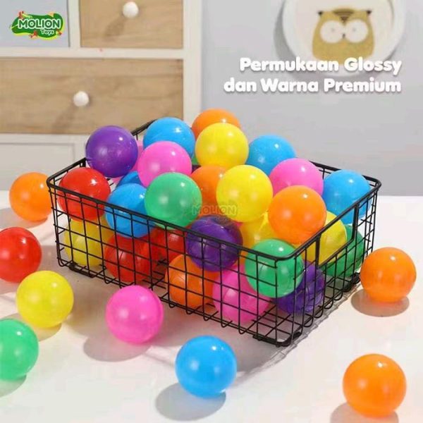 [HANYA BATAM] Molion Bola Mandi isi 50 100 pcs Bola Mandi Anak Warna Warni SNI - Image 3