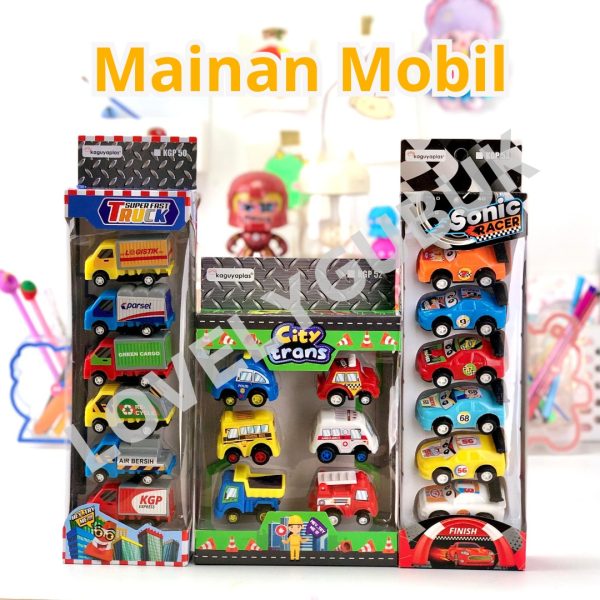 Mainan Super Fast Truck City Trans Mini Car Sonic Racer Pullback Semua Box PVC KGP50 KGP52 KGP53