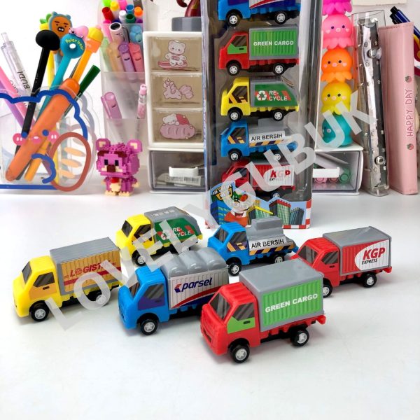 Mainan Super Fast Truck City Trans Mini Car Sonic Racer Pullback Semua Box PVC KGP50 KGP52 KGP53 - Image 3