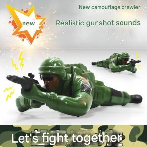 Mainan Action Figure Tentara Merangkak Camouflage Dengan Efek Suara