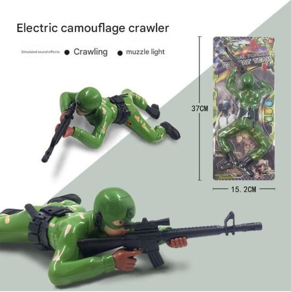 Mainan Action Figure Tentara Merangkak Camouflage Dengan Efek Suara - Image 2