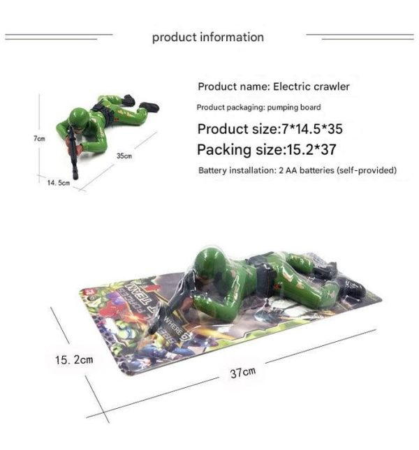 Mainan Action Figure Tentara Merangkak Camouflage Dengan Efek Suara - Image 4