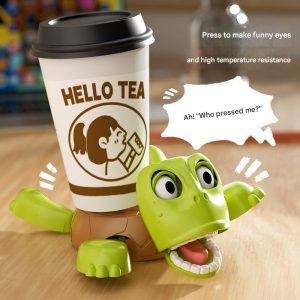 Turtle Coaster Anti Panas – Tatakan Gelas Interaktif Mainan & Dekorasi Meja Unik