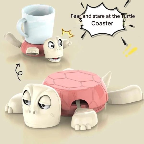 Turtle Coaster Anti Panas – Tatakan Gelas Interaktif Mainan & Dekorasi Meja Unik - Image 2