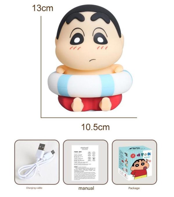 Lampu Tidur Silikon LED Karakter Imut Bisa Tap Crayon Shinchan & nailong - Image 8